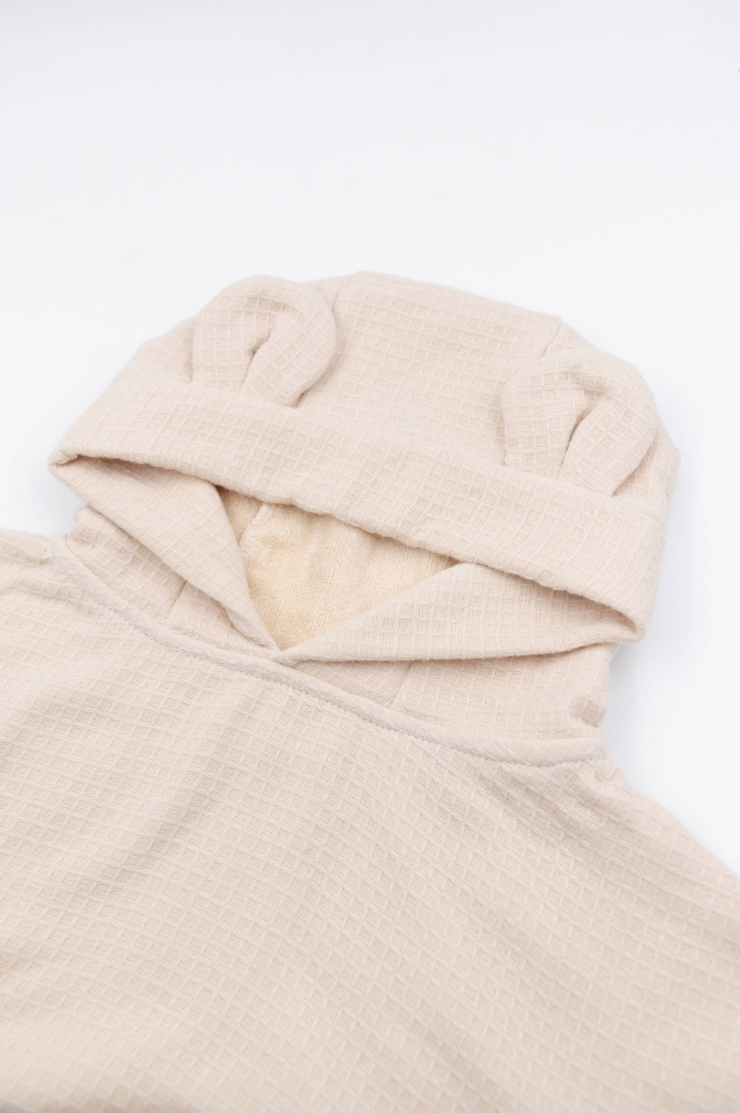 bamboom-poncho-waffle-con-cappuccio-warm-white-345 image 2
