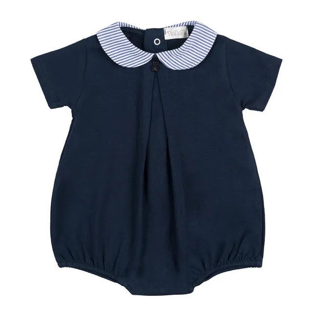 nanan-pagliaccetto-blu-jersey-con-colletto-a-righe image 1