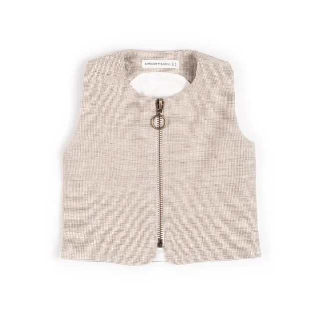 bamboom-gilet-orso-con-zip-mustard-270-bimbo image 1