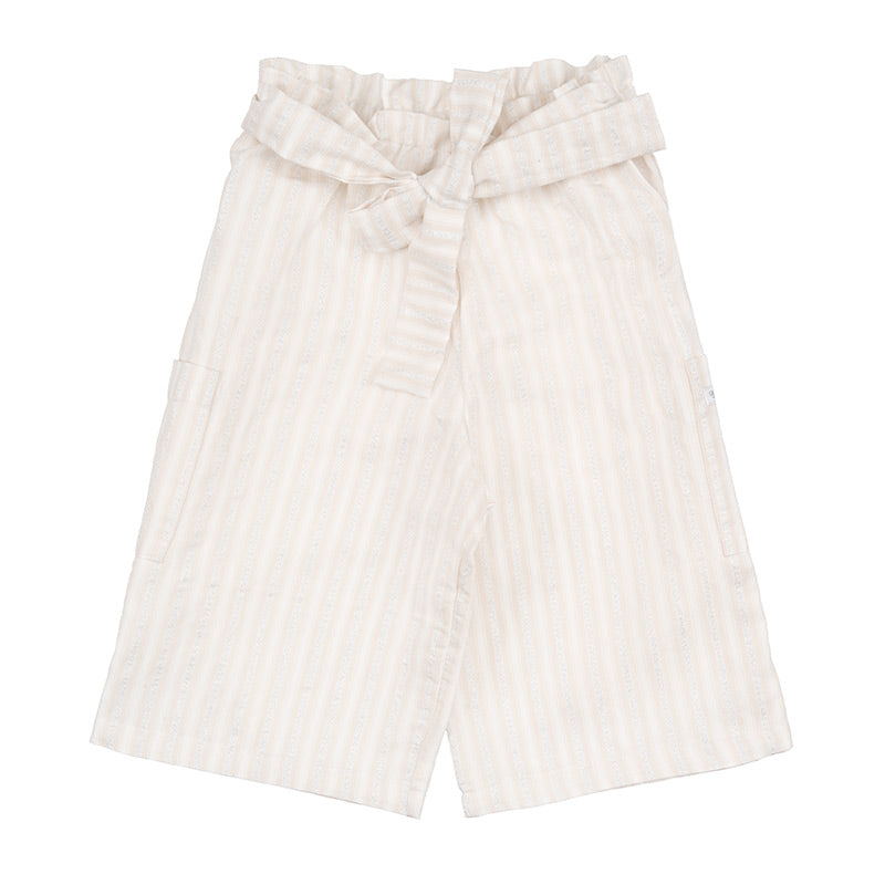 nanan-pantalone-cargo-a-righe-con-fiocco-e-tasche-bambina image 1