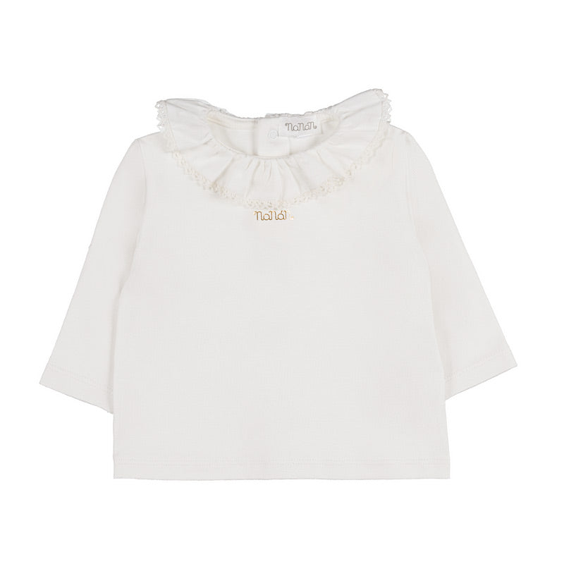 nanan-tutina-2-pezzi-off-white-con-colletto-frappa image 1