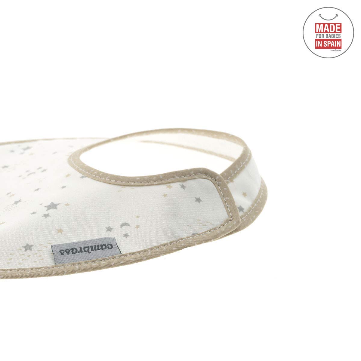 cambrass-bavaglino-tondo-velcro-sky-beige-star-16x19-cm image 4