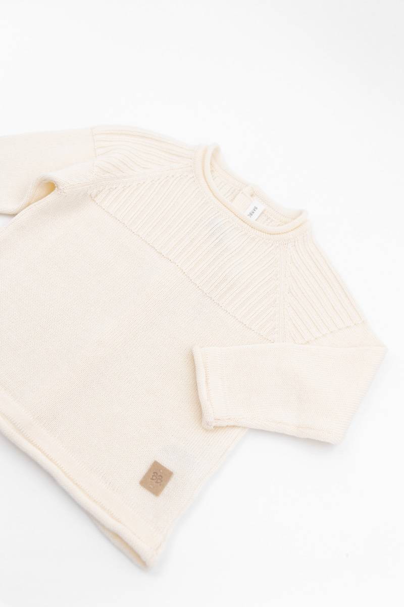 bamboom-maglia-apertura-dietro-a-costine-knitted-bianco-01 image 2