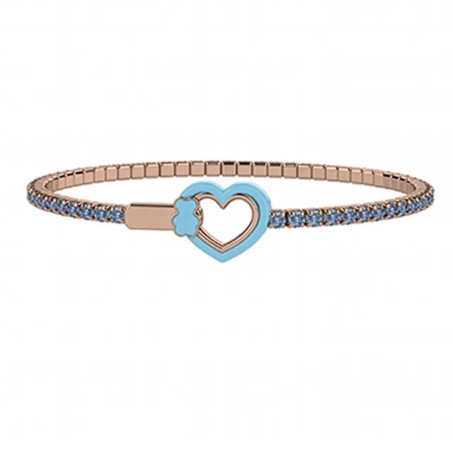nanan-bijou-bracciale-tennis-mamma-con-cuore-azzurro image 1