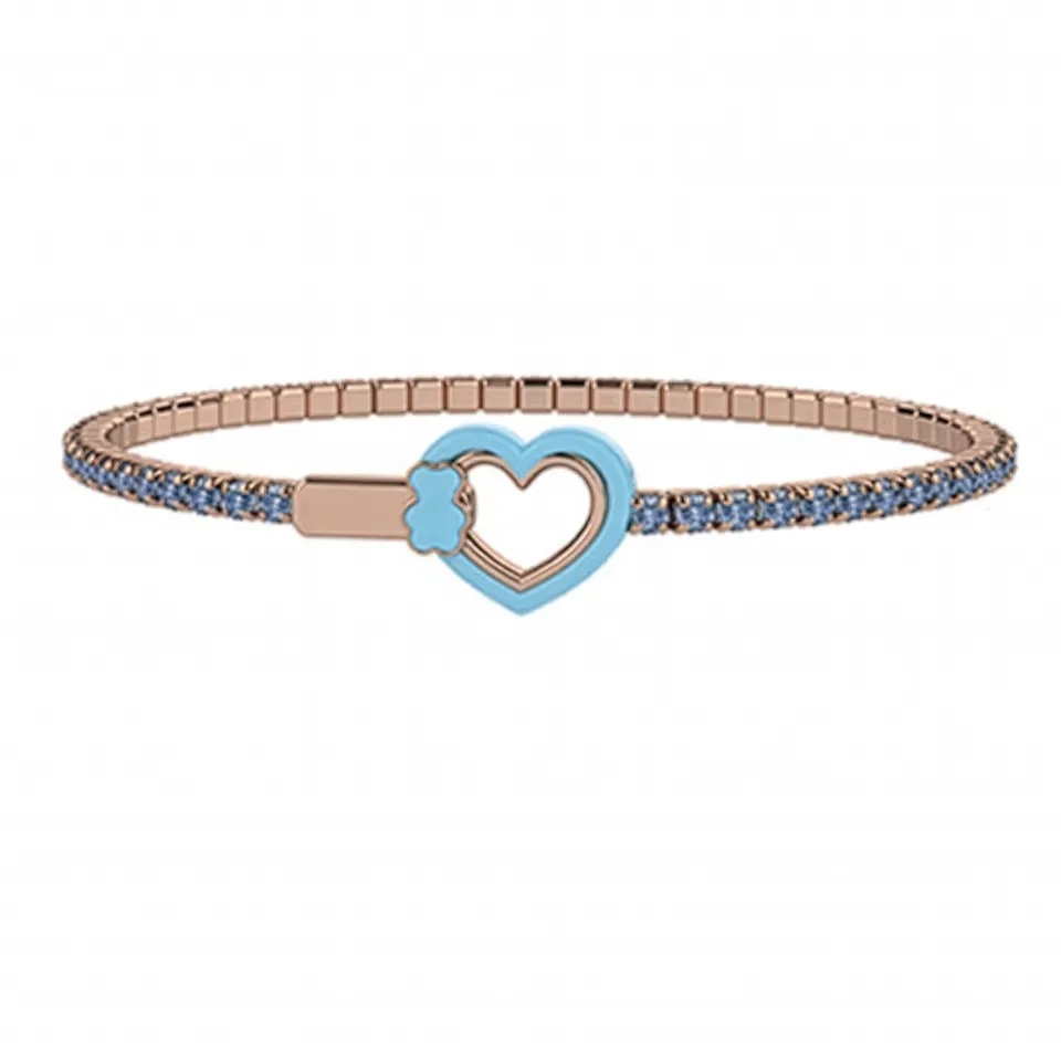 nanan-bijou-bracciale-tennis-mamma-con-cuore-azzurro image 1