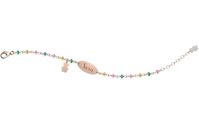 nanan-bijou-bracciale-dorato-con-cuore-e-sfere image 1