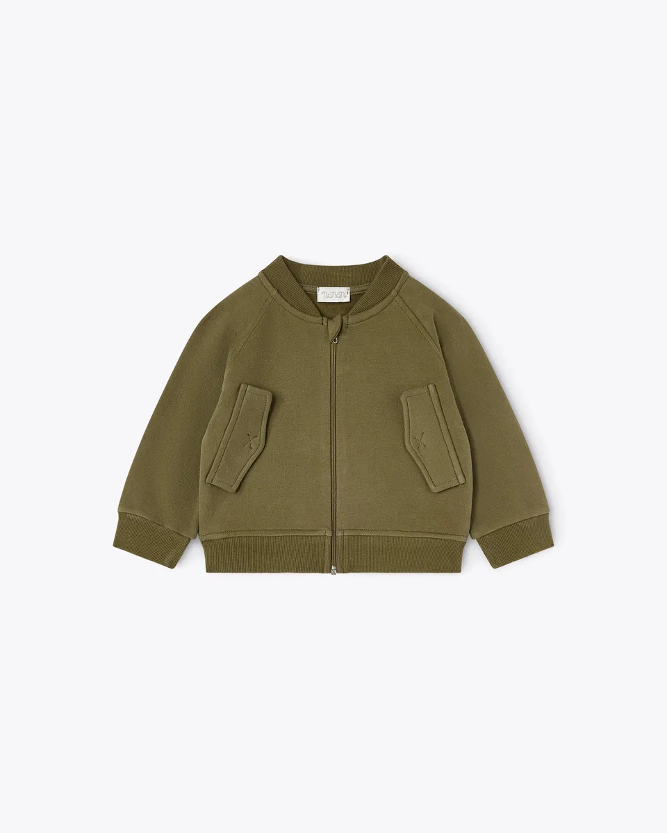 nanan-felpa-verde-modello-bomber image 1