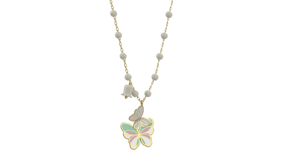 nanan-pendente-farfallina-dei-colori-bianca-argento-925 image 1
