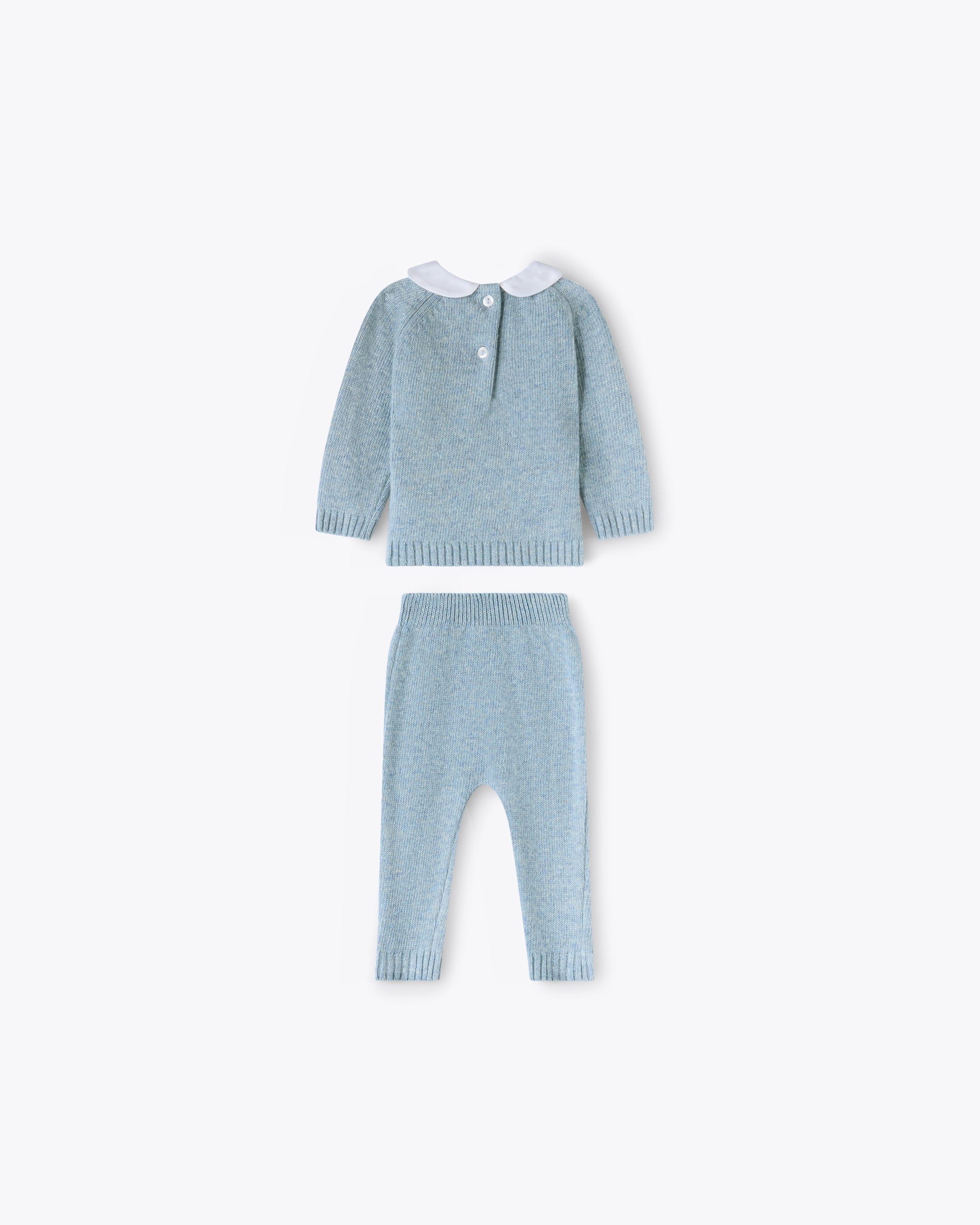 nanan-tutina-azzurra-2-pezzi-in-filo-misto-cashmere-con-colletto image 4