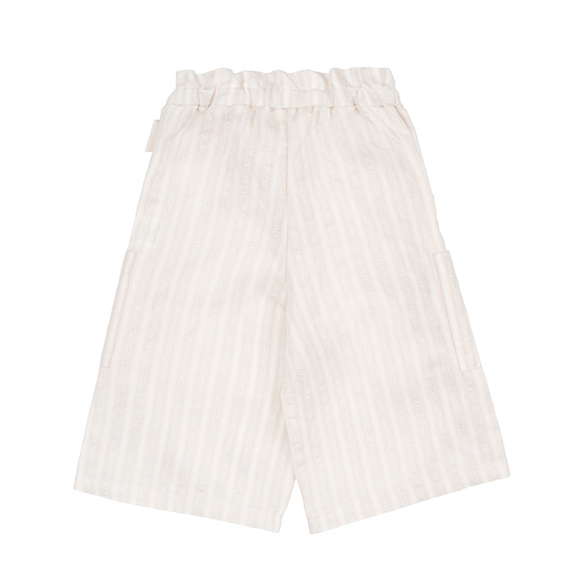 nanan-pantalone-cargo-a-righe-con-fiocco-e-tasche-bambina image 2