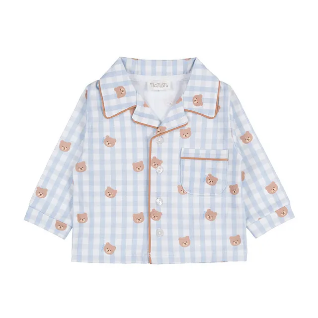 nanan-pigiama-azzurro-orsetti-allover-due-pezzi image 1