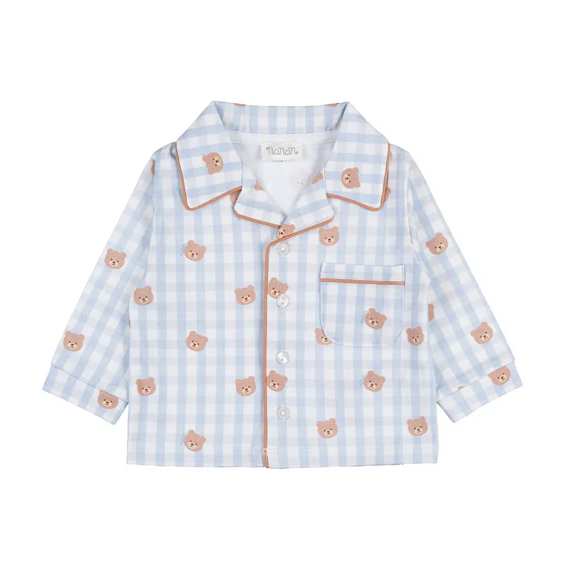 nanan-pigiama-azzurro-orsetti-allover-due-pezzi image 1