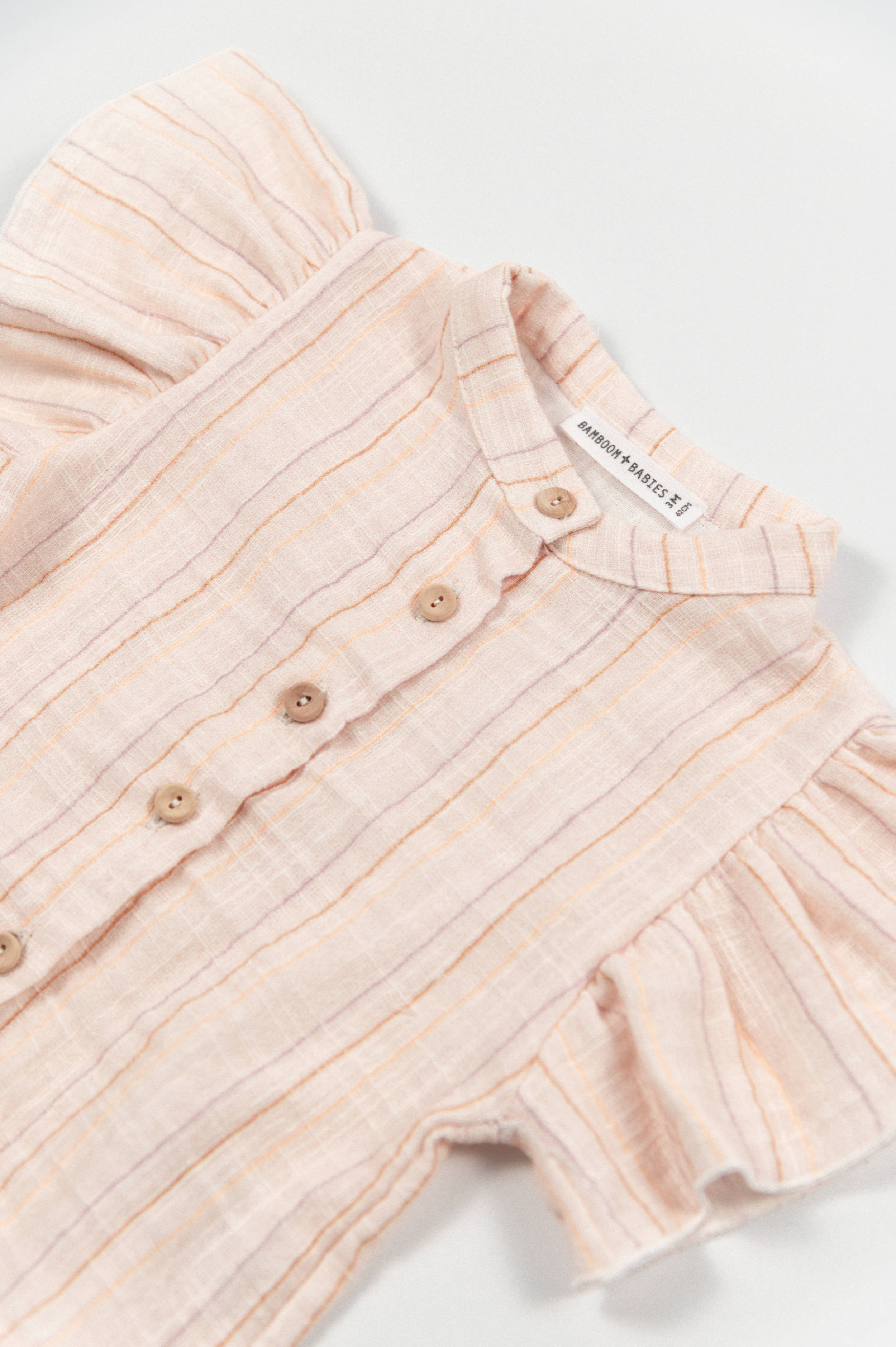bamboom-camicia-bimba-lino-look-stripe-pink-277 image 2