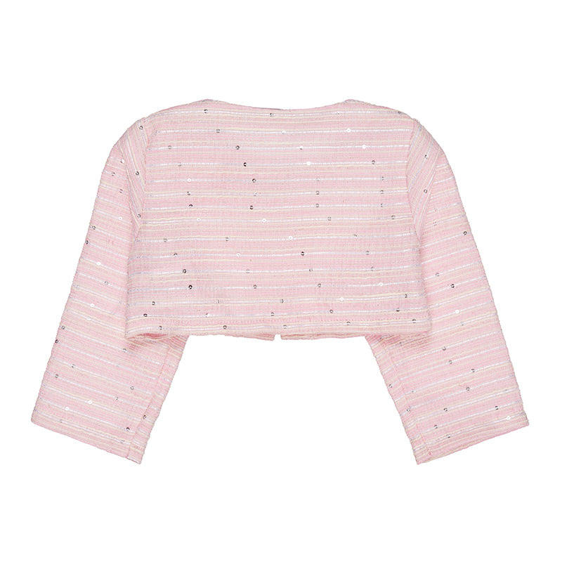 nanan-cardigan-rosa-da-cerimonia-con-rosa-applicata image 2