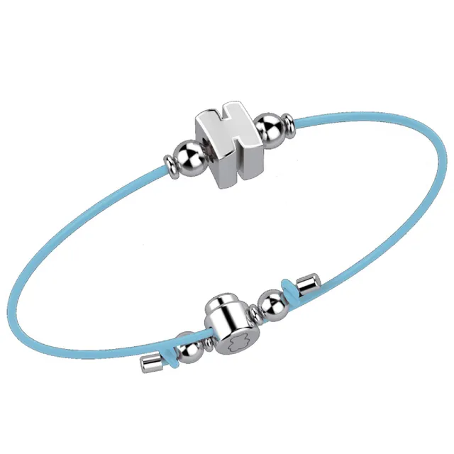 nanan-bijou-bracciale-azzurro-lettera-h-argento-925 image 1
