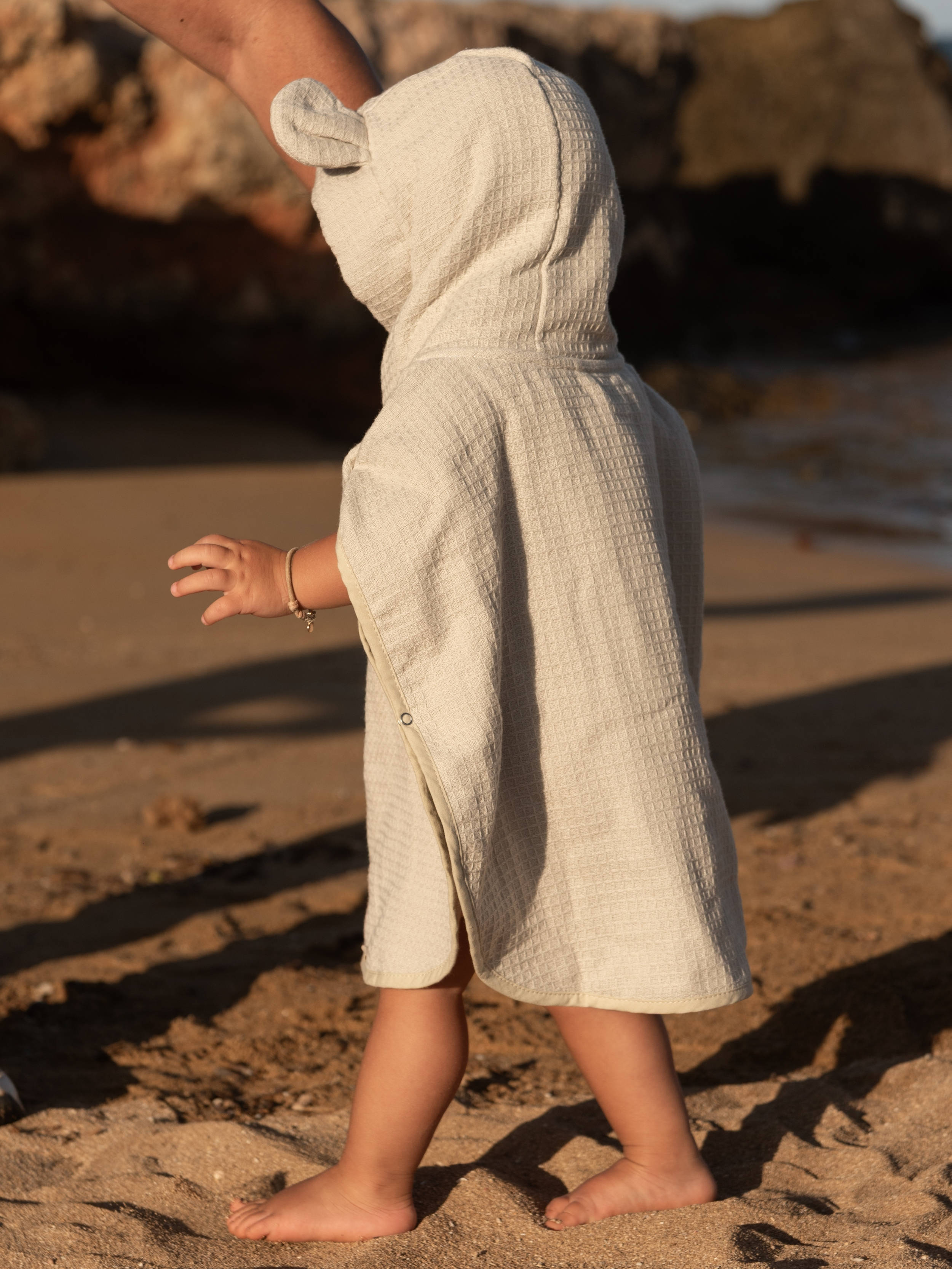 bamboom-poncho-waffle-sea-breeze-355-con-cappuccio image 7