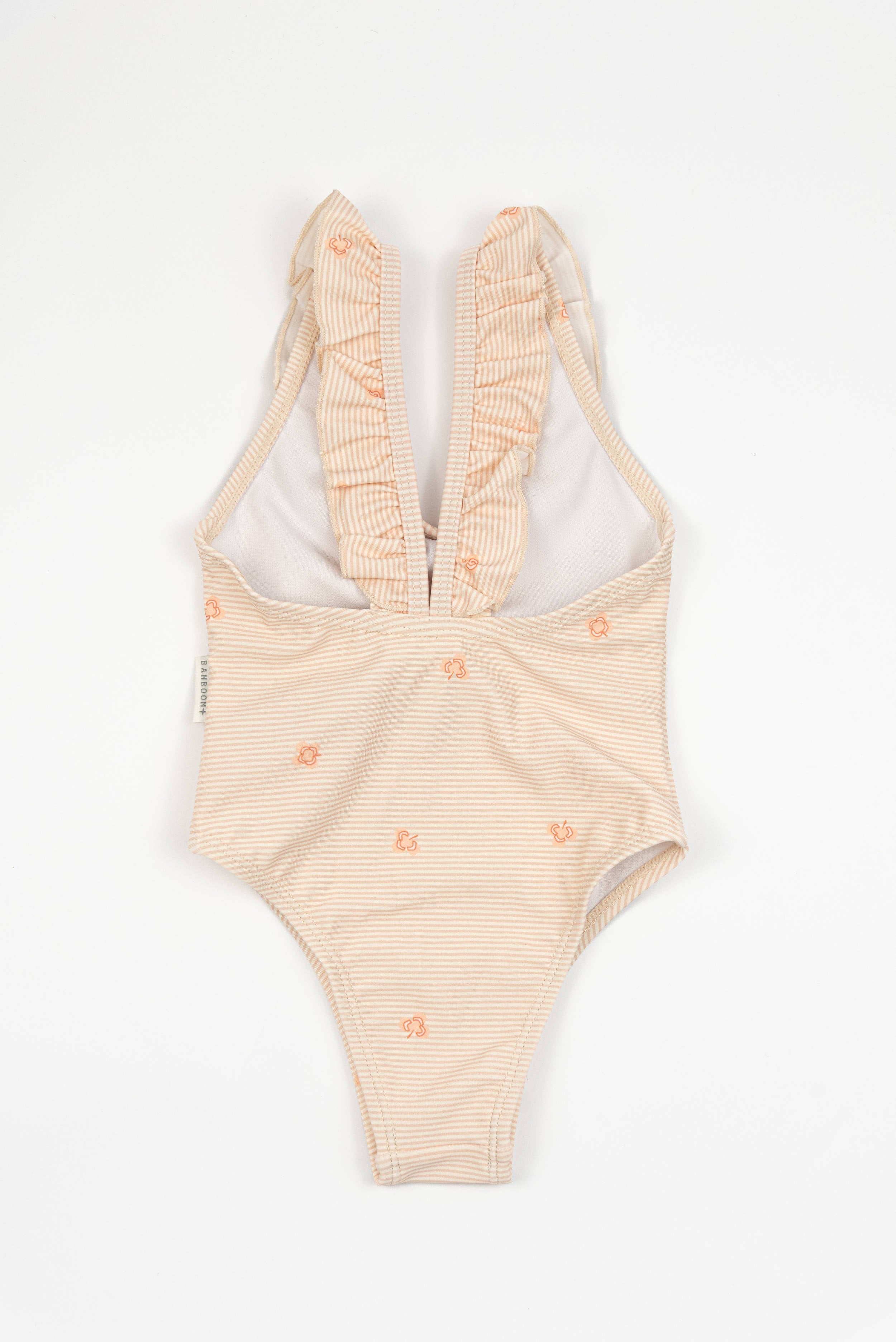 bamboom-tutina-da-mare-bimba-stripe-and-leaves-433-spalle-volant image 2
