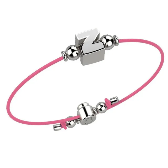 nanan-bijou-bracciale-pelle-rosa-lettera-z-argento-925 image 1
