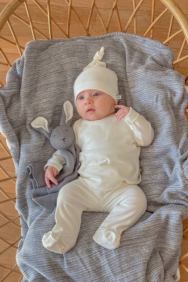 bamboom-cappellino-neonato-con-nodo-pure-panna-02 image 3