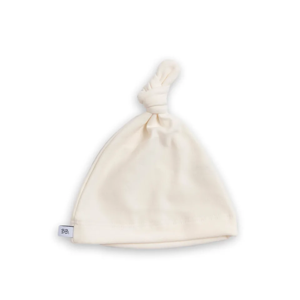 bamboom-cappellino-neonato-con-nodo-pure-panna-02 image 1