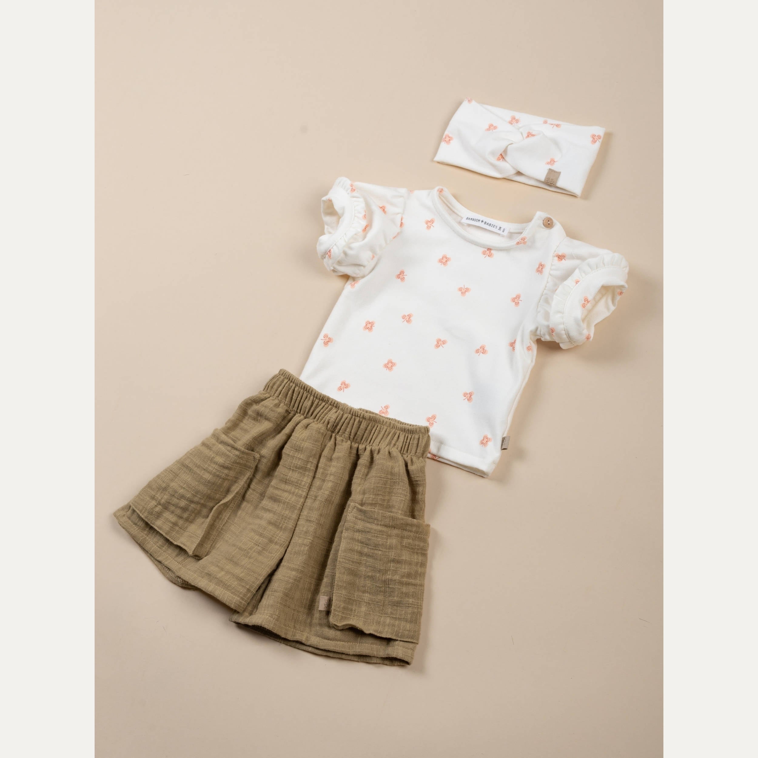 bamboom-short-bimba-con-tasche-mustard-270-in-bamb-e-cotone image 2