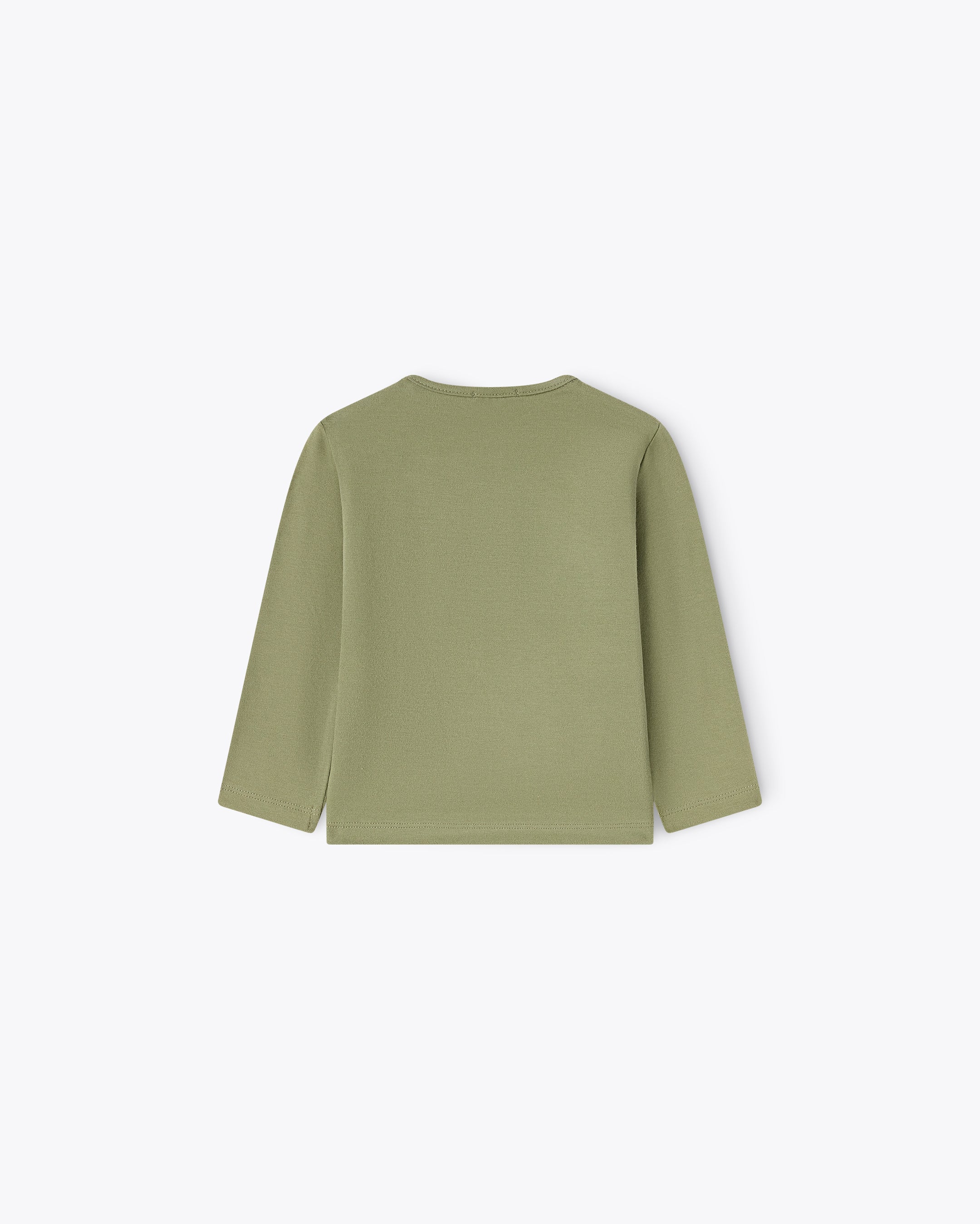 nanan-t-shirt-verde-manica-lunga-jersey-con-tato-bimbo image 2