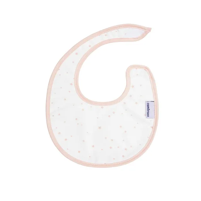 cambrass-43359-bavetta-rotonda-velcro-astra-rosa-star-16x19-cm-bavaglino image 1
