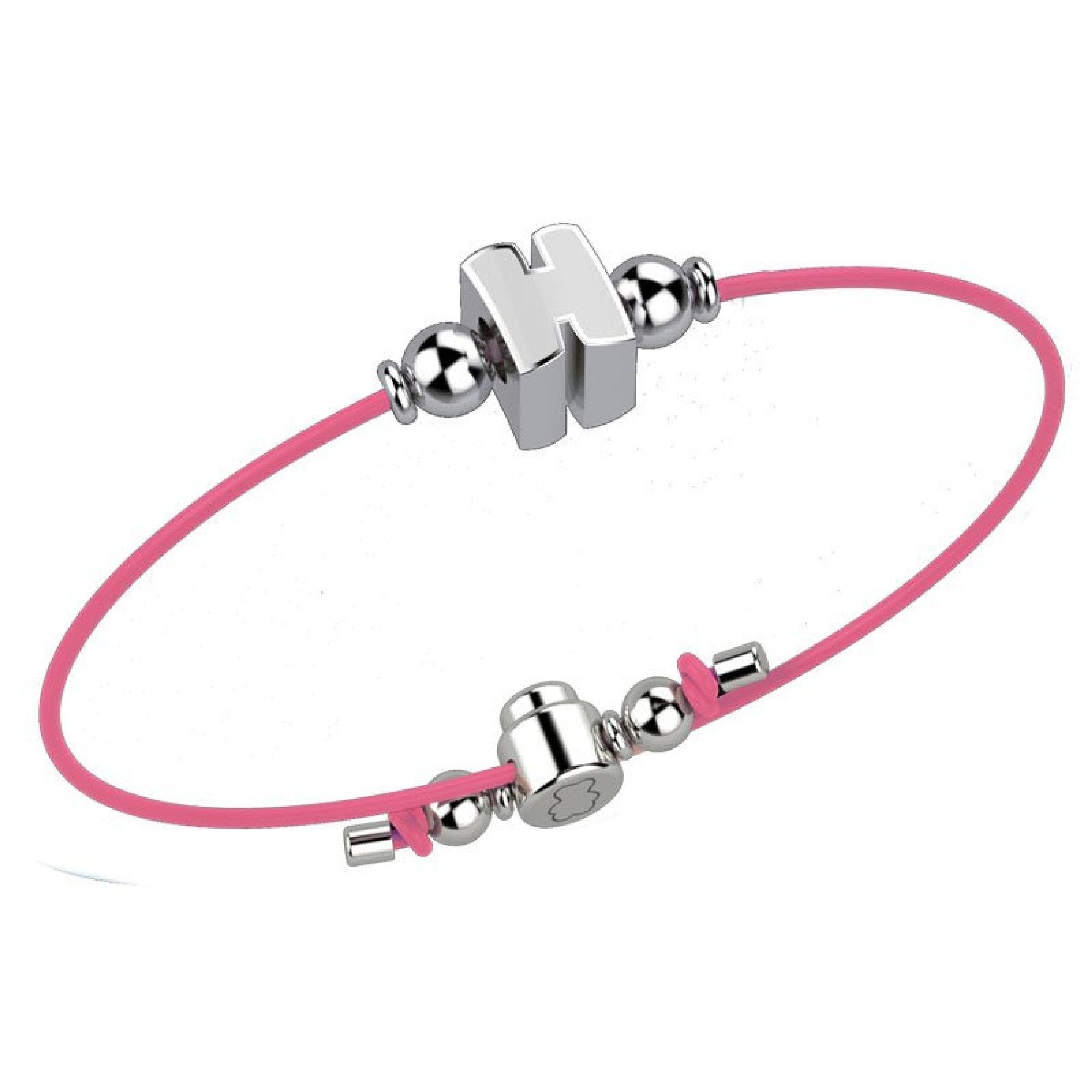 nanan-bijou-bracciale-rosa-con-iniziale-h-in-argento-925 image 1