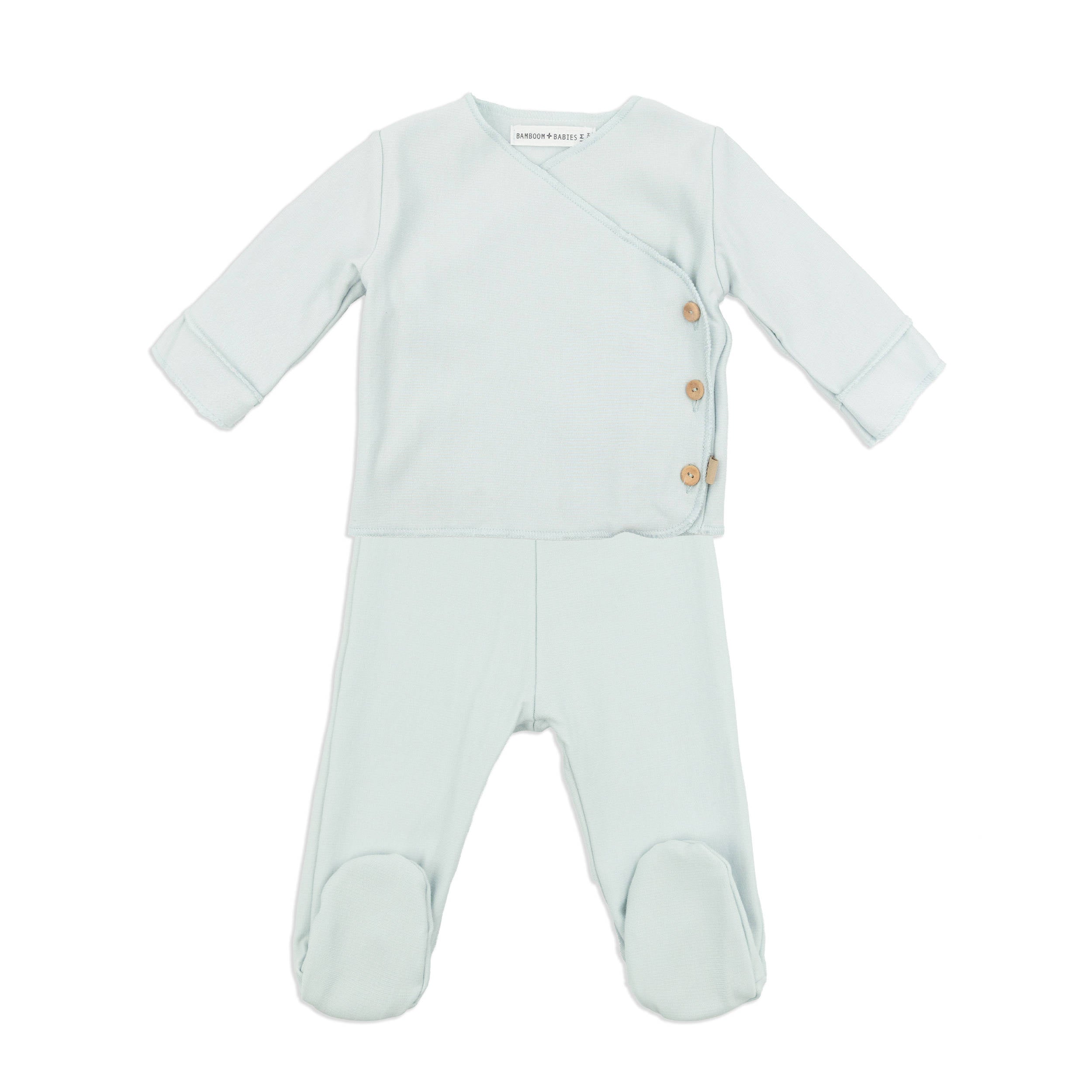 bamboom-twinset-neonato-maglia-incrociata-pantaloncini-sky-grey-352 image 1