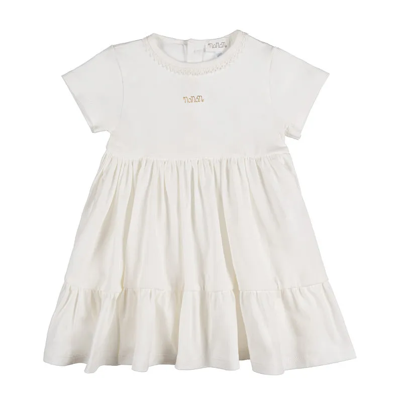 nanan-abito-off-white-mezza-manica-con-passamaneria image 1