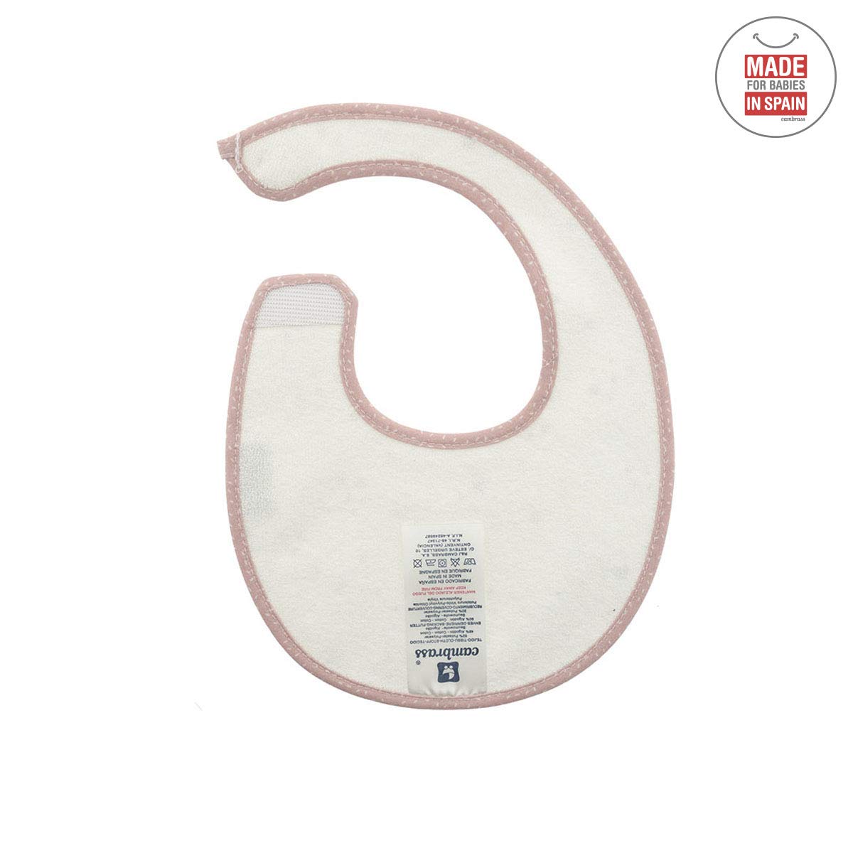 cambrass-bavaglino-tondo-velcro-sky-rosa-pioggia-16x19-cm image 2