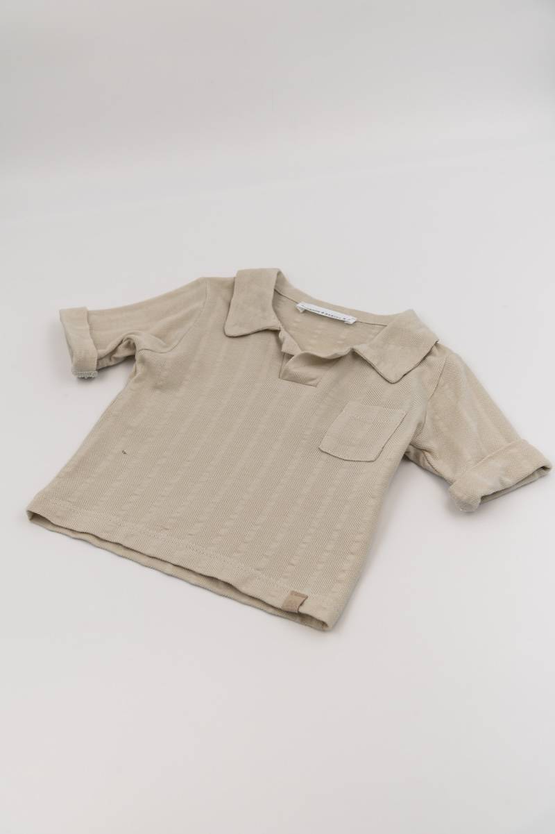 bamboom-polo-manica-corta-bimbo-sand-10 image 2