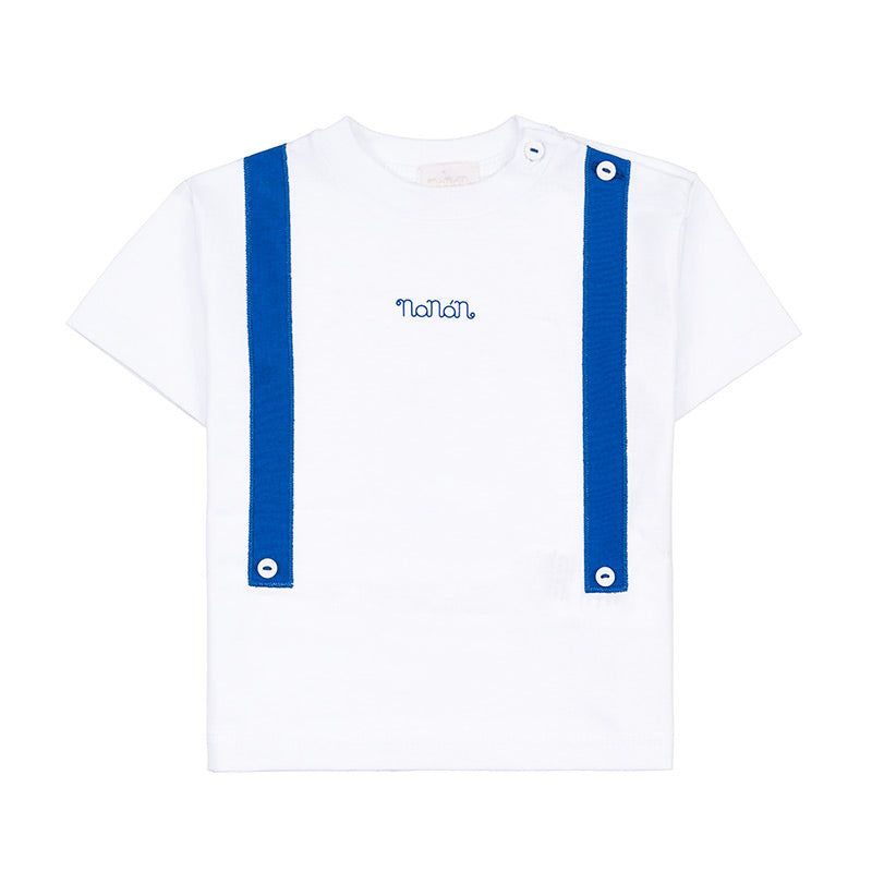 nanan-royal-t-shirt-con-bretelle-blu-bianco-neonata image 1