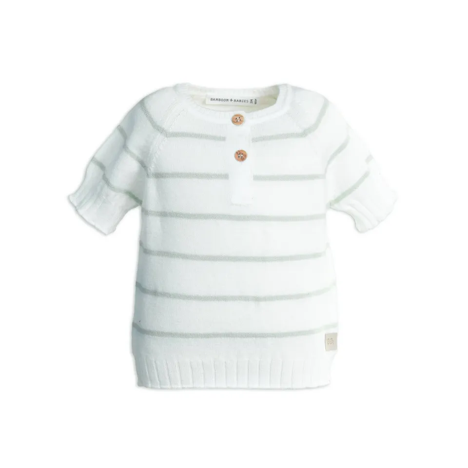 bamboom-maglia-a-righe-maniche-corte-ocean-blu-200 image 1