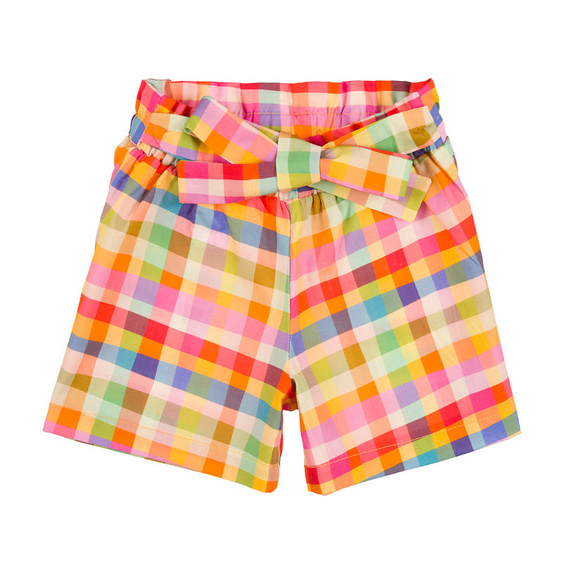 nanan-shorts-a-quadretti-bambina-con-fiocco-frontale image 1