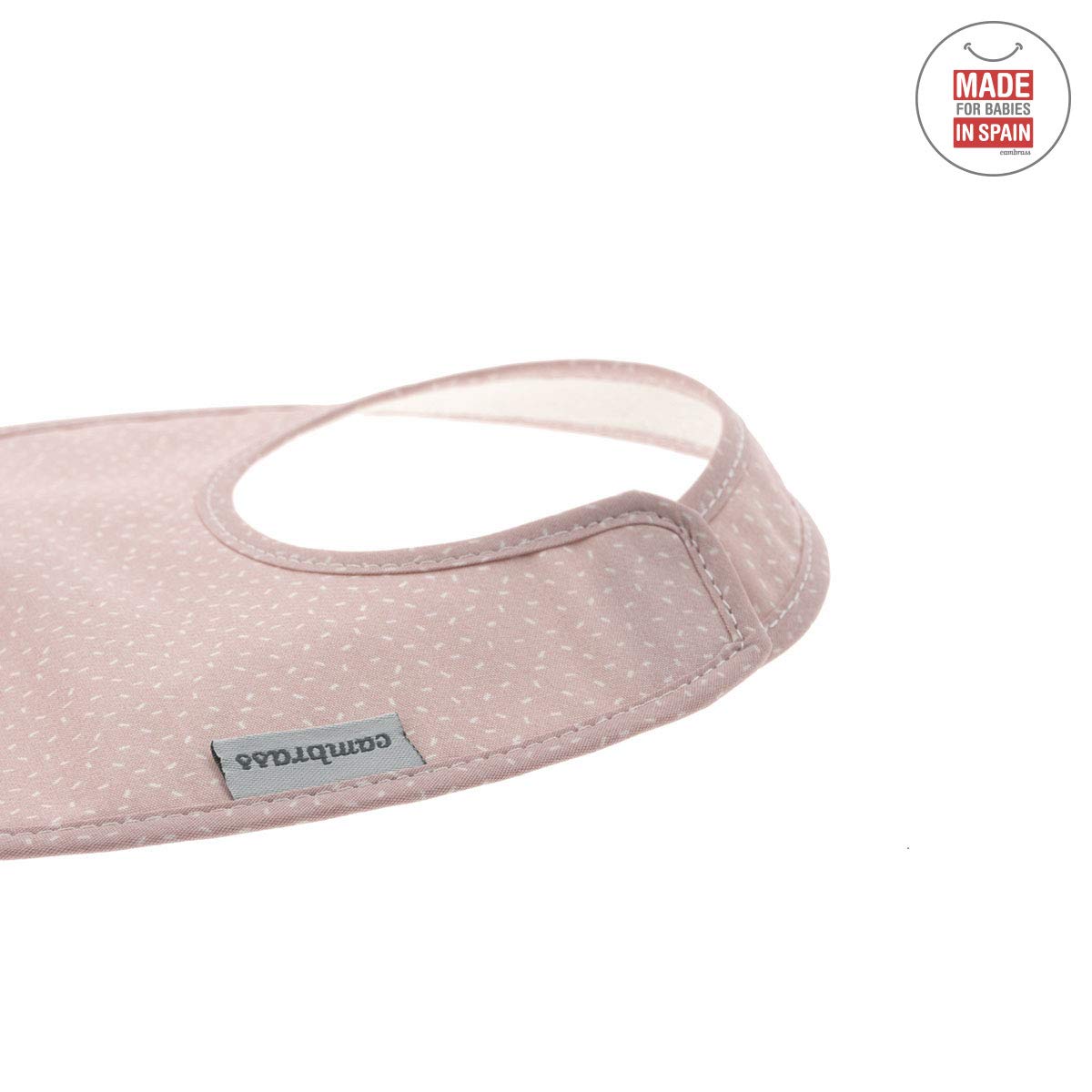 cambrass-bavaglino-tondo-velcro-sky-rosa-pioggia-16x19-cm image 4