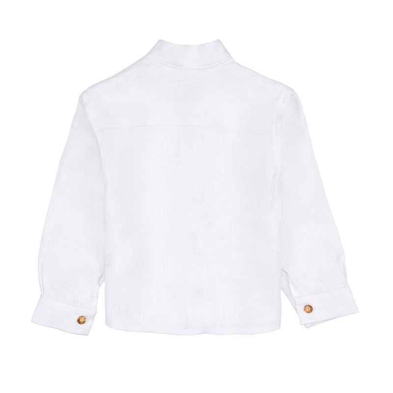 nanan-camicia-coreana-bianca-in-lino-navy-camicia-elegante-bimbo image 2