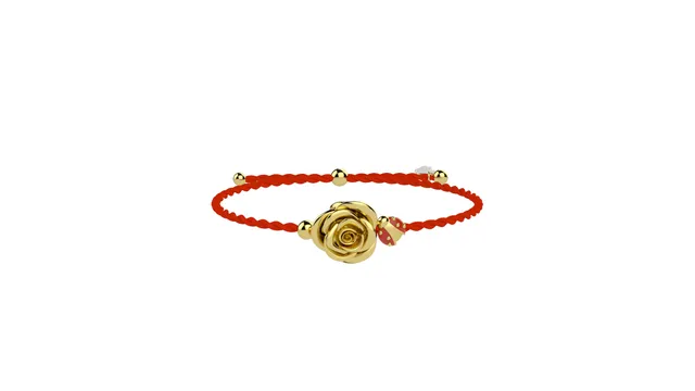 nanan-bracciale-cordini-portafortuna-rosso-argento-925 image 1