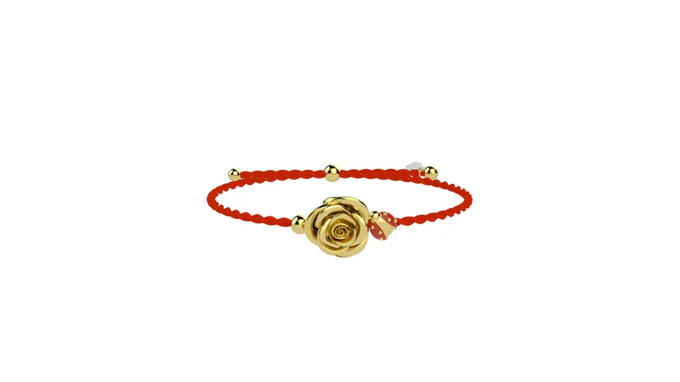 nanan-bracciale-cordini-portafortuna-rosso-argento-925 image 1