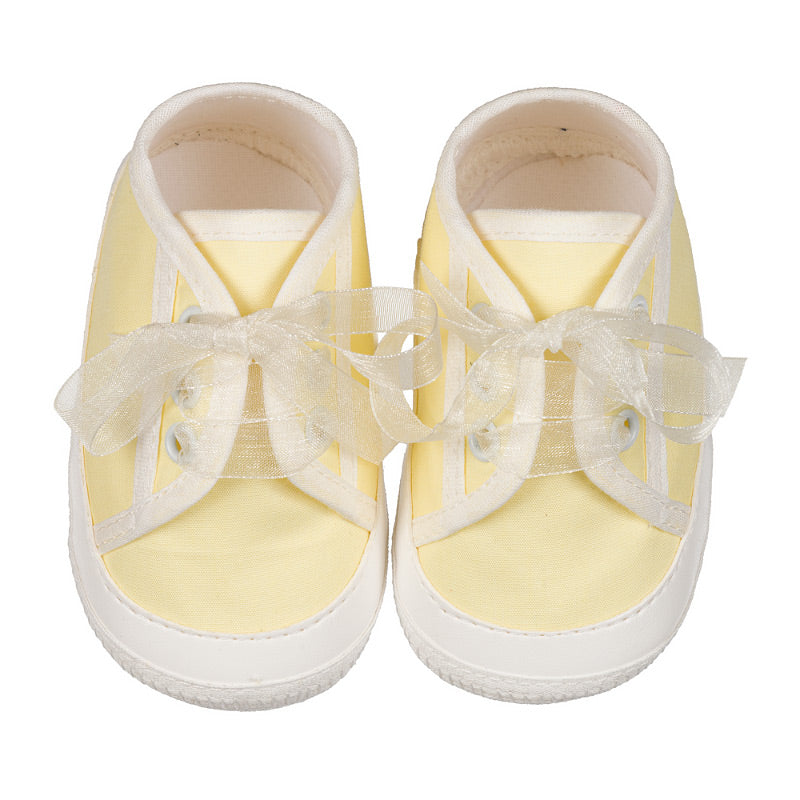 nanan-sneakers-gialle-con-fiocco-neonato-made-in-italy image 2