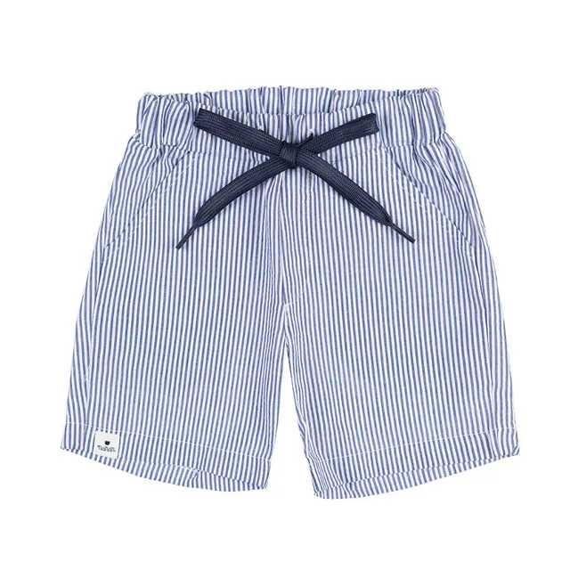 nanan-bermuda-blu-a-righe-cotone-con-coulisse-bambino image 1