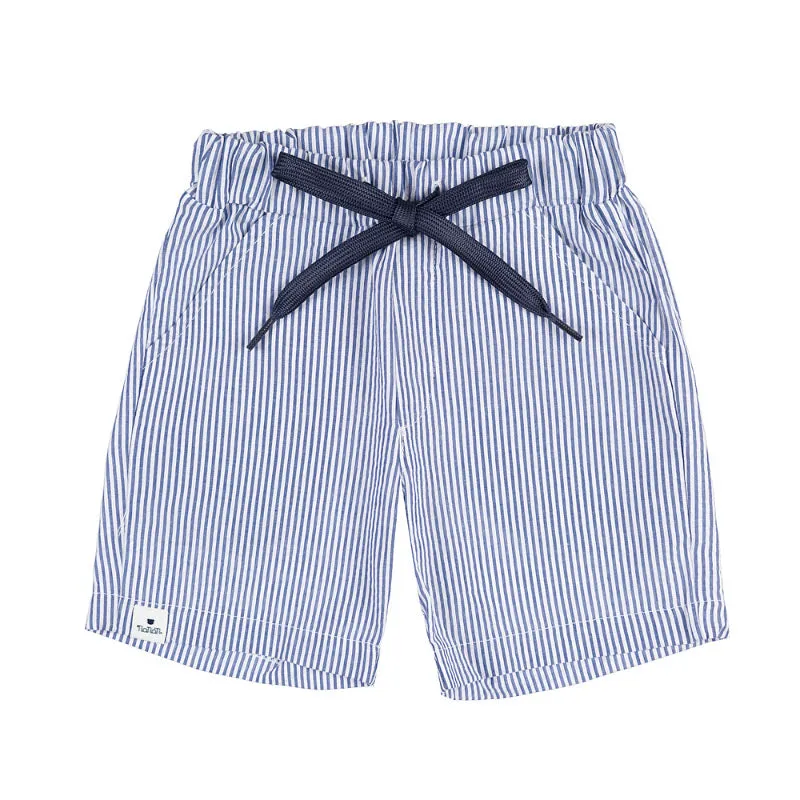 nanan-bermuda-blu-a-righe-cotone-con-coulisse-bambino image 1