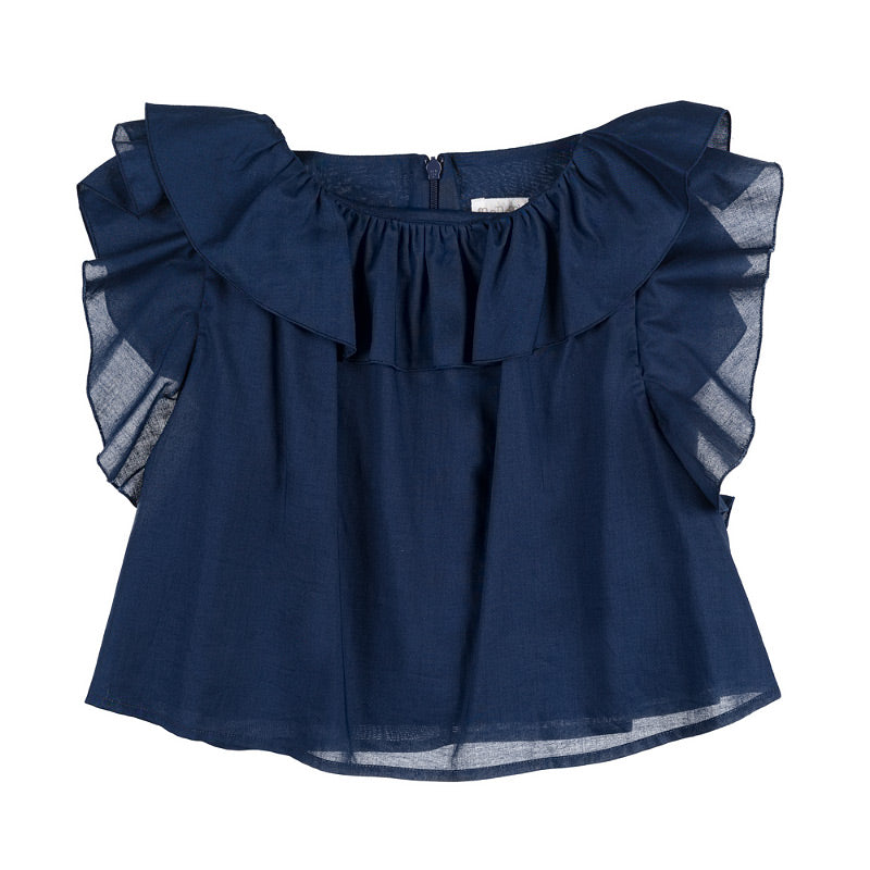 nanan-blusa-blu-con-frappe-e-volant-made-in-italy image 3