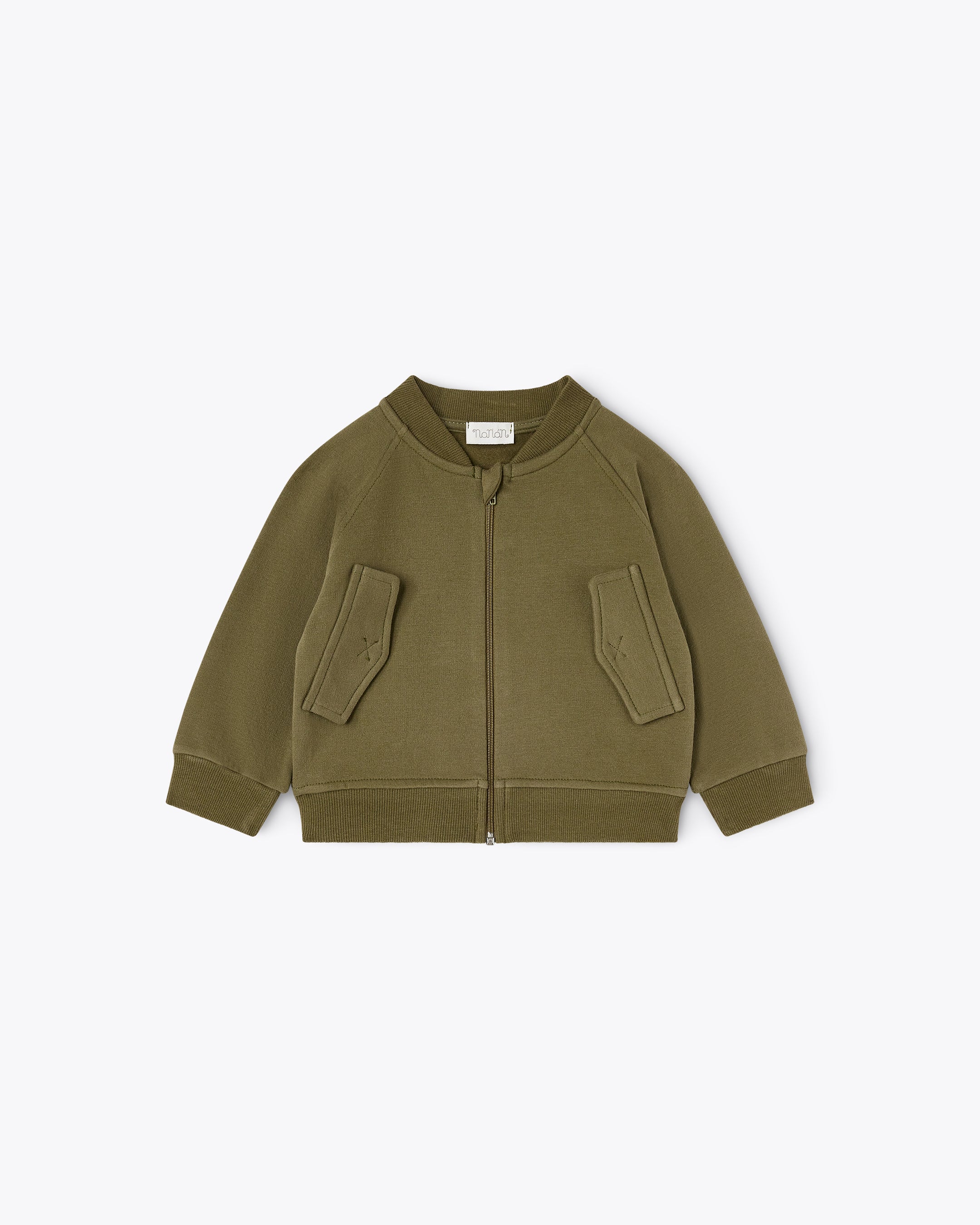 nanan-felpa-verde-modello-bomber image 1