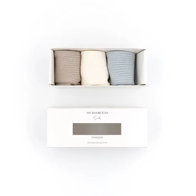 bamboom-3pc-calze-a-coste-bamb-in-gift-box-azzurro-03 image 1