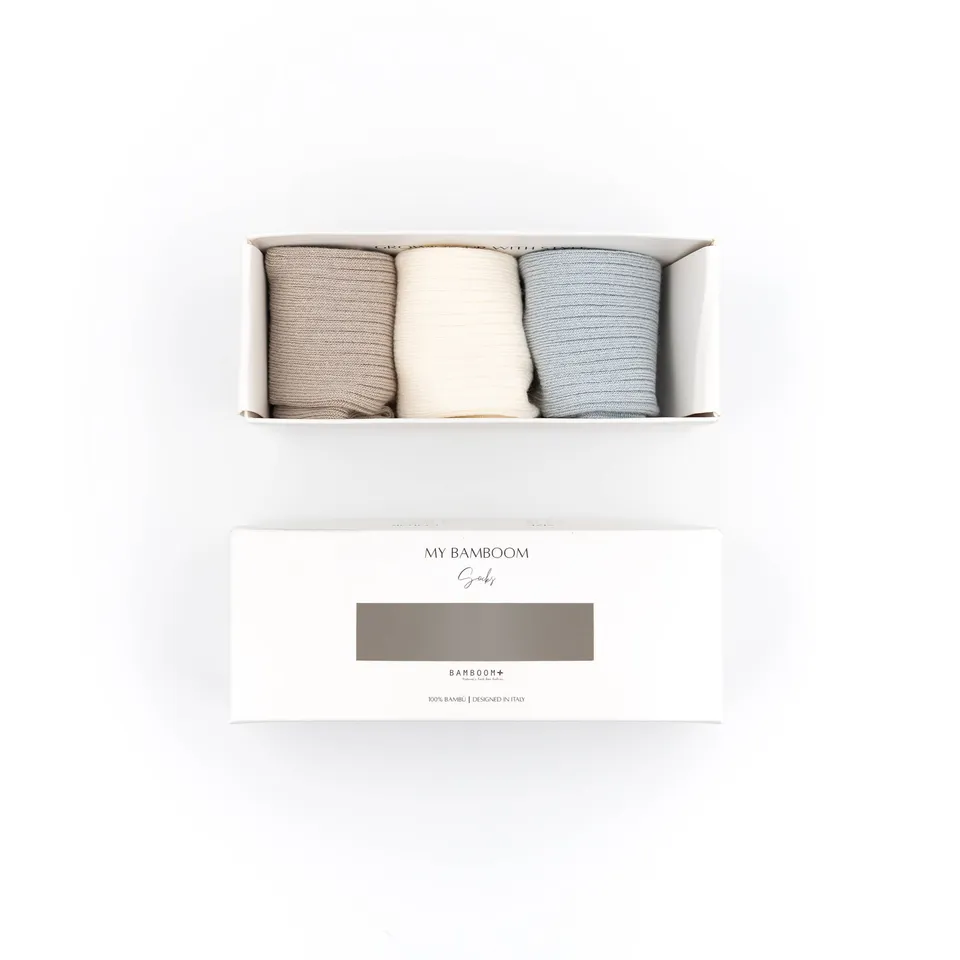 bamboom-3pc-calze-a-coste-bamb-in-gift-box-azzurro-03 image 1