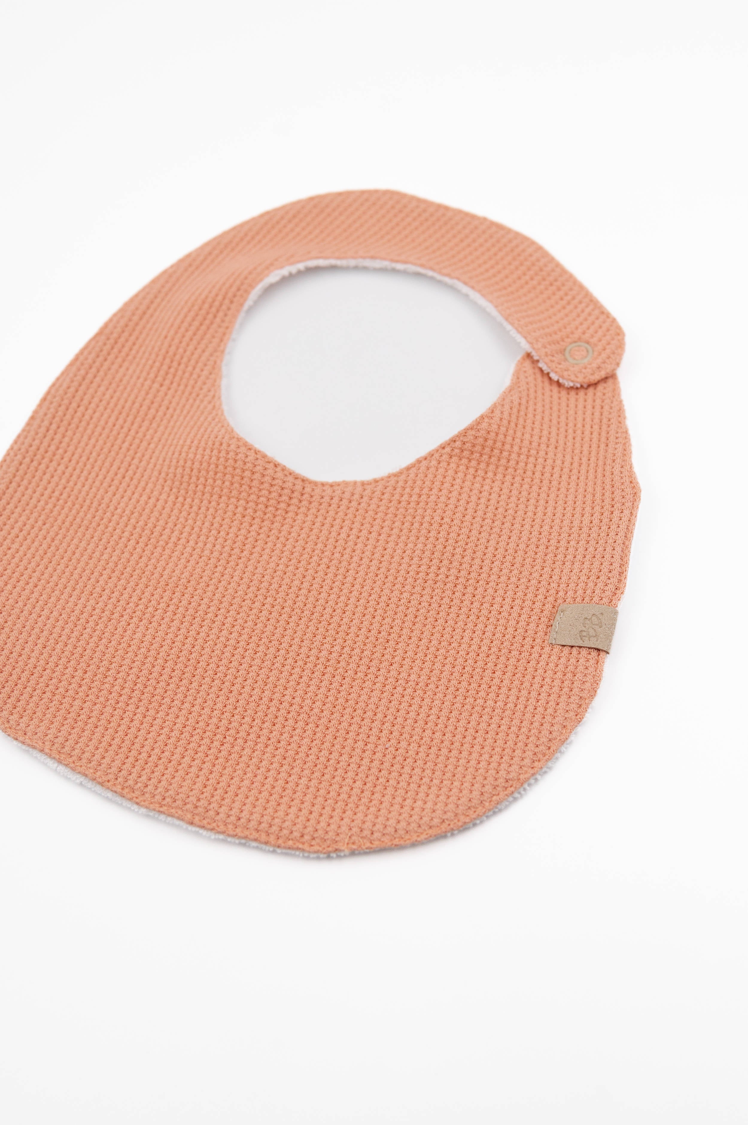 bamboom-bib-coral-276-bavaglino-jersey-waffle image 2