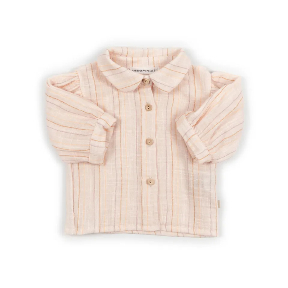 bamboom-camicia-bimba-maniche-lunghe-stripe-pink-277 image 1