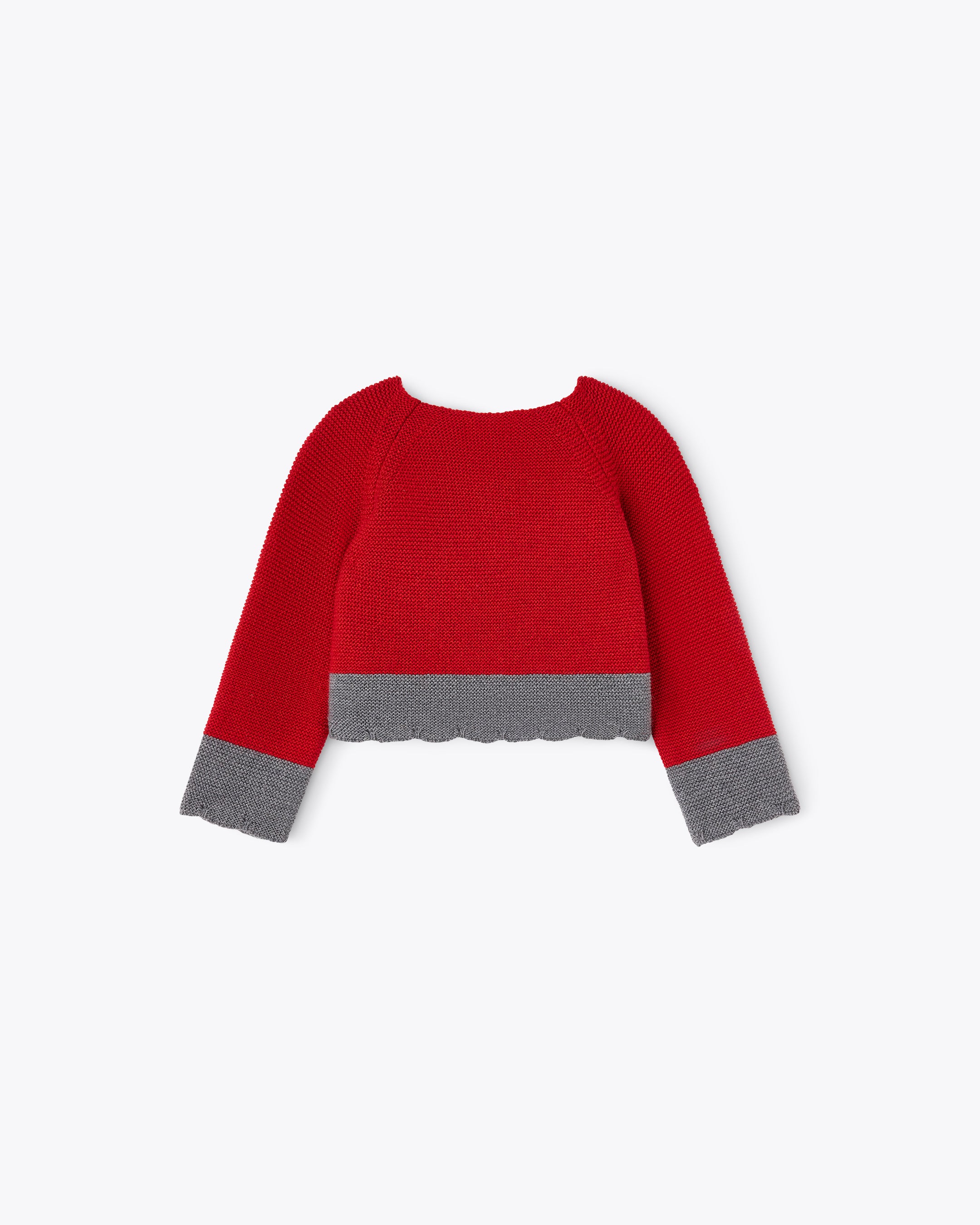 nanan-cardigan-rosso-e-grigio-in-filo-misto-cashmere image 2