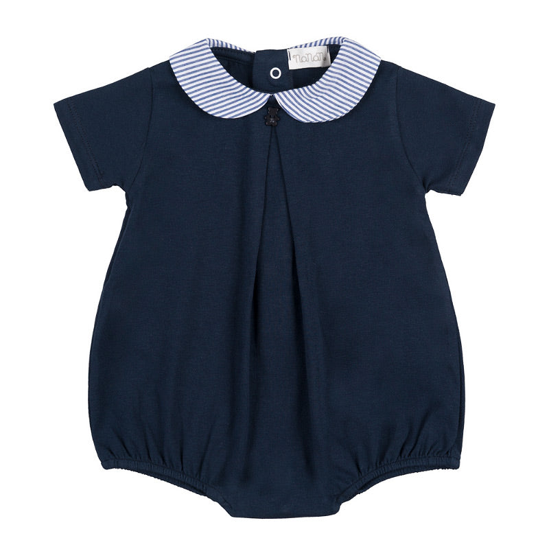 nanan-pagliaccetto-blu-jersey-con-colletto-a-righe image 1